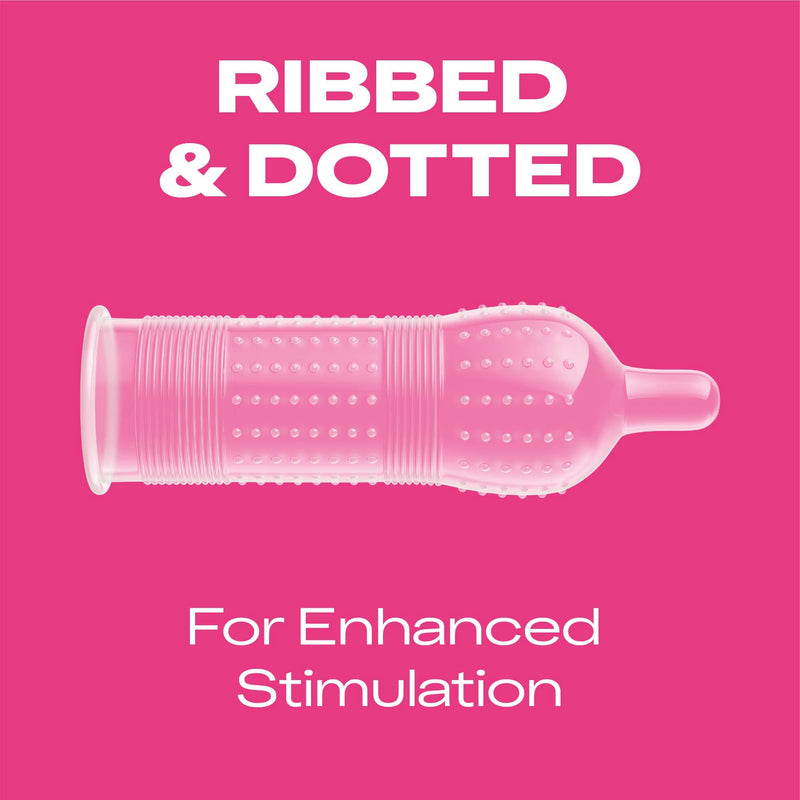 Durex Pleasure Me ribbed and dotted condoms x20, UK version
