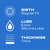 Durex Extra Safe thick condoms x20, imported from the UK