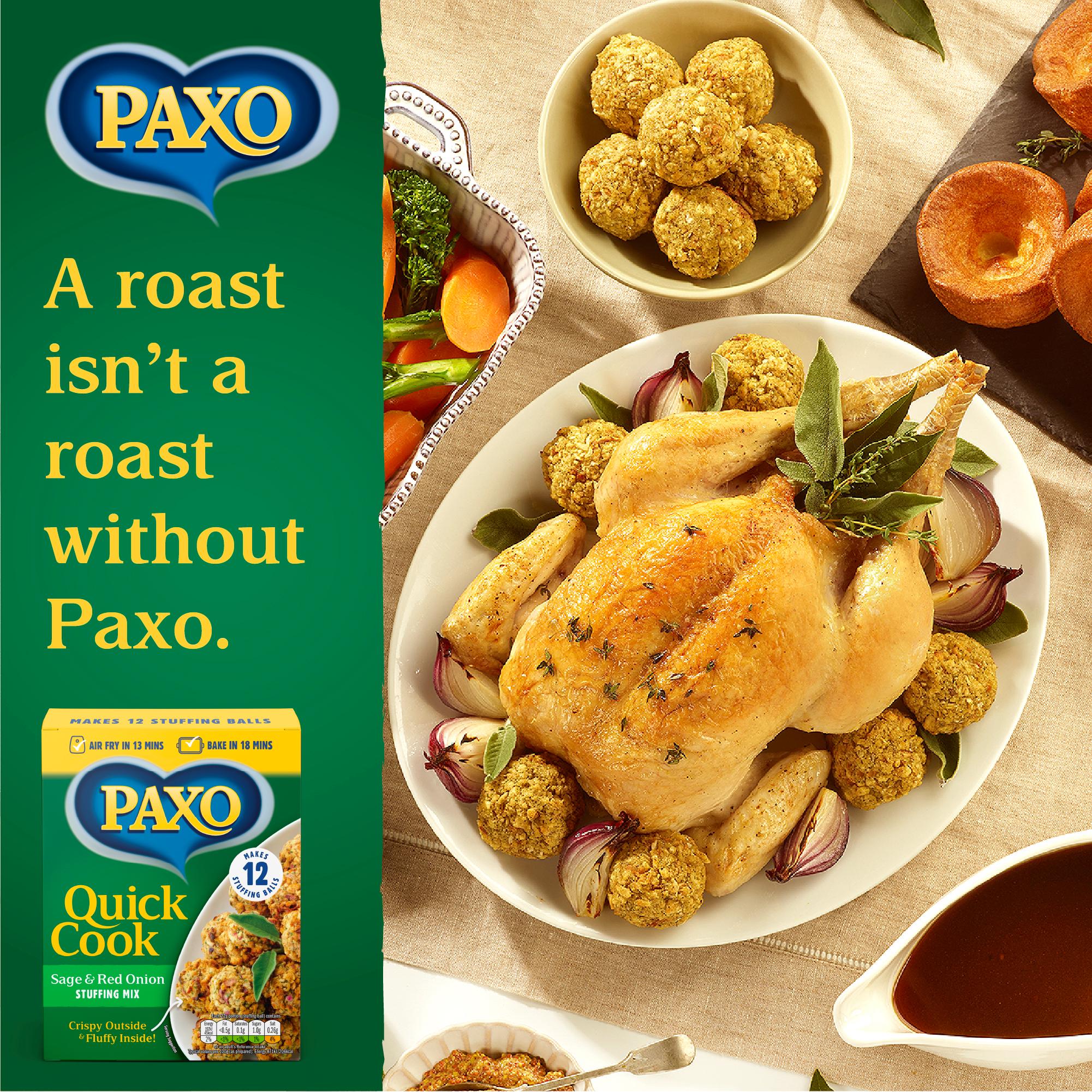 Paxo Sage & Red Onion Stuffing Mix 150g, imported from the UK