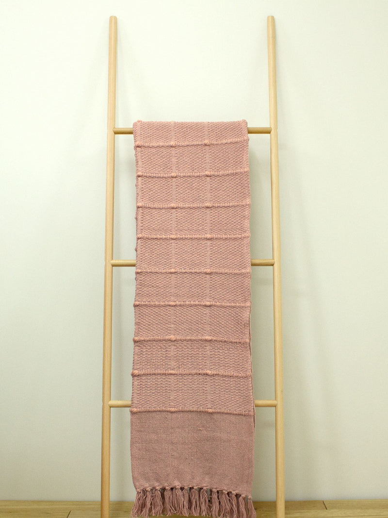Furn Red Motti Textured Woven Throw 140cm x 200cm