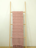 Furn Red Motti Textured Woven Throw 140cm x 200cm