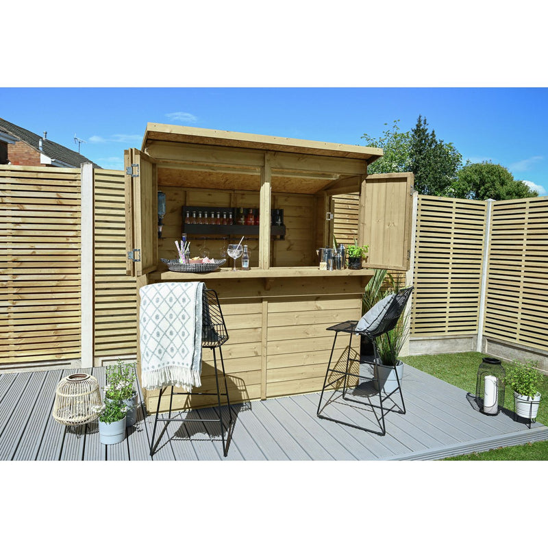 Forest Garden Shiplap Pent Garden Bar 6 x 3ft - British product