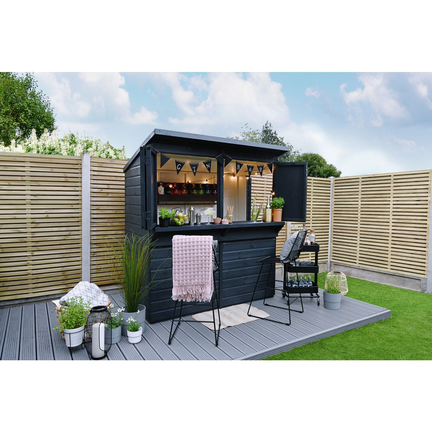 Forest Garden Shiplap Pent Garden Bar 6 x 3ft - British product