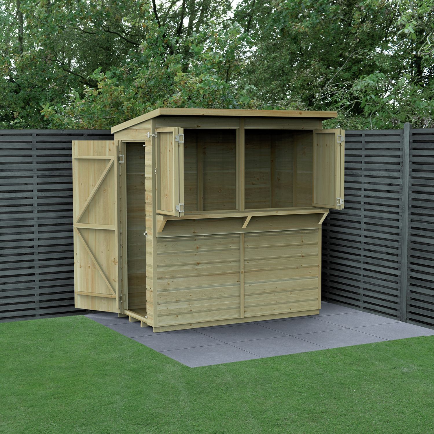 Forest Garden Shiplap Pent Garden Bar 6 x 3ft - British product