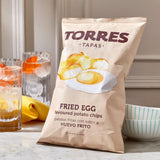 Torres fried egg crisps 125g, imported from the UK