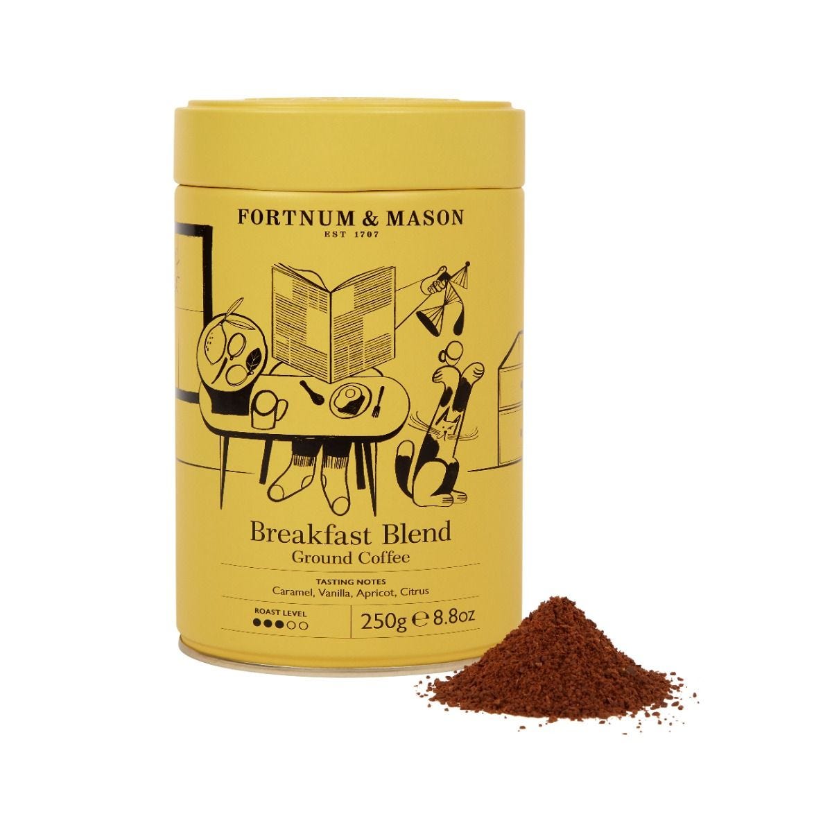 Fortnum's breakfast blend ground coffee 250g tin - British product