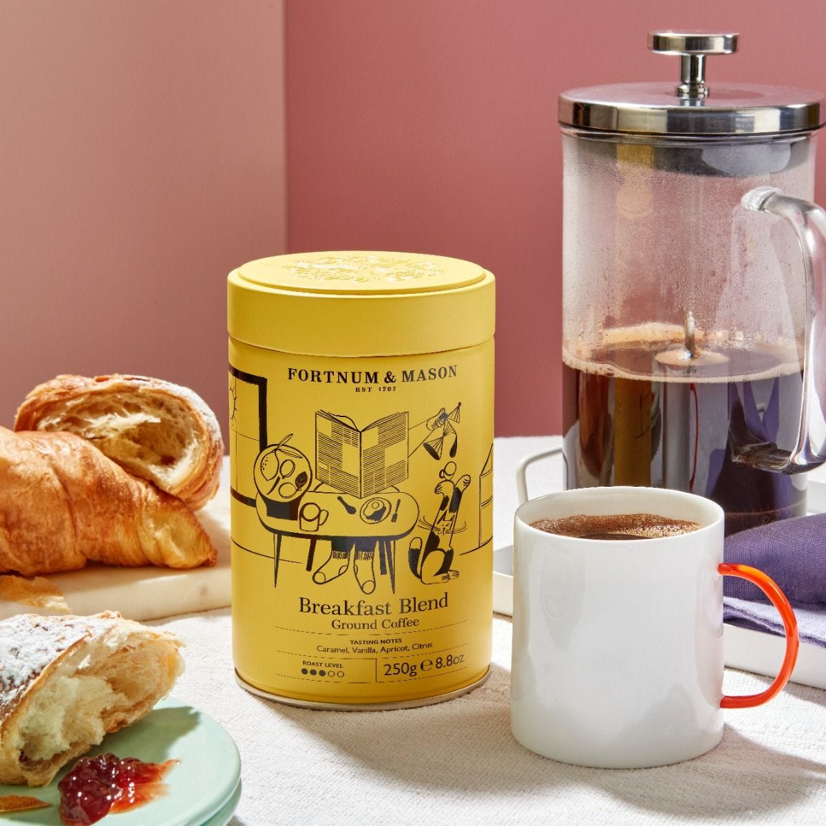 Fortnum's breakfast blend ground coffee 250g tin - British product