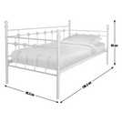 Argos Home Single Metal Bed Frame White - British product