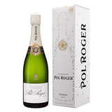 Pol Roger Champagne White Foil Brut NV 75cl - British product