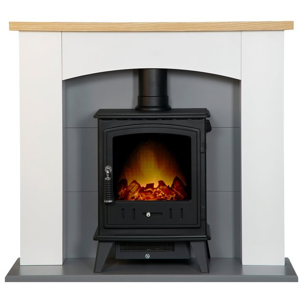 Adam Huxley white and grey electric stove suite - British product