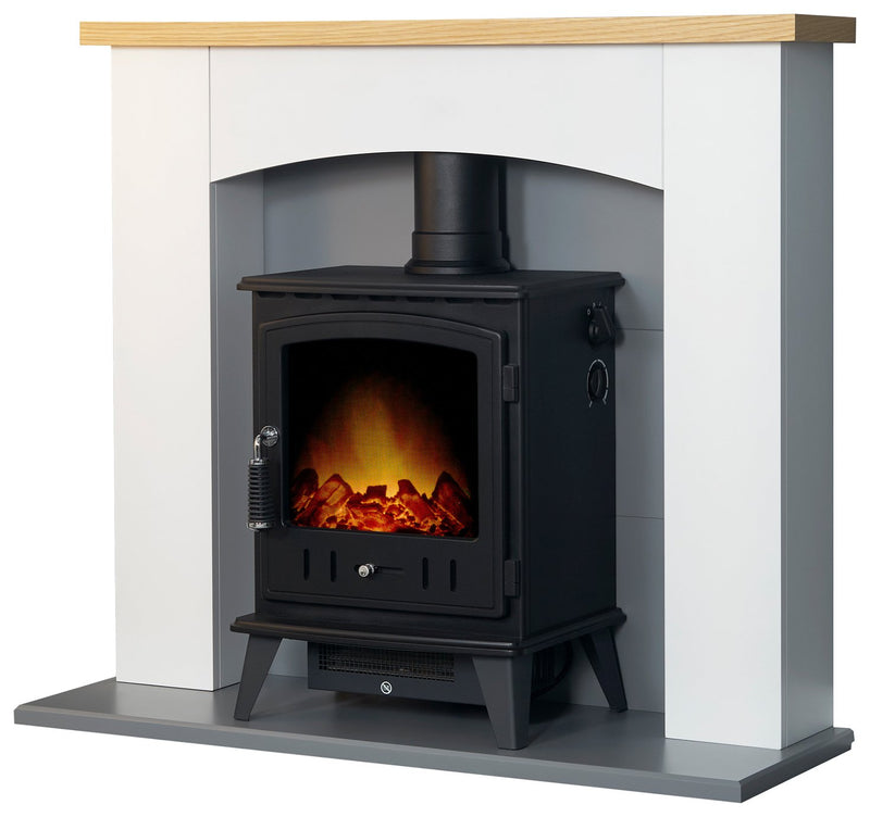 Adam Huxley white and grey electric stove suite - British product