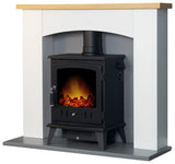 Adam Huxley white and grey electric stove suite - British product