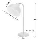 Habitat Benson metal table lamp in matt grey, UK version