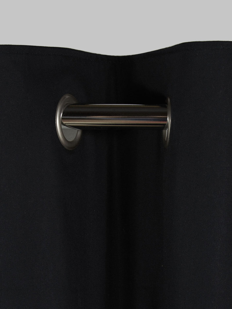 Black Blackout/Thermal Cotton Eyelet Curtains