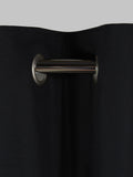 Black Blackout/Thermal Cotton Eyelet Curtains