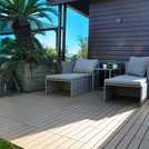 Workpro composite decking tiles Brown-Slatted 4 pieces (British brand)