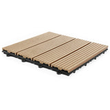 Workpro composite decking tiles Brown-Slatted 4 pieces (British brand)