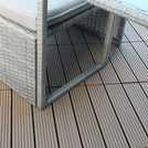 Workpro composite decking tiles Brown-Slatted 4 pieces (British brand)