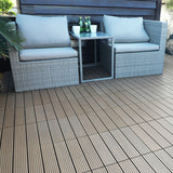Workpro composite decking tiles Brown-Slatted 4 pieces (British brand)