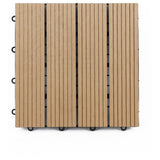 Workpro composite decking tiles Brown-Slatted 4 pieces (British brand)