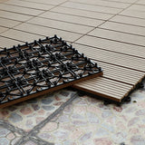Workpro composite decking tiles Brown-Slatted 4 pieces (British brand)