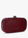 Carvela Cecilia hard clutch bag white faux pearls crystals silver trims (British brand)