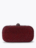 Carvela Cecilia hard clutch bag white faux pearls crystals silver trims (British brand)