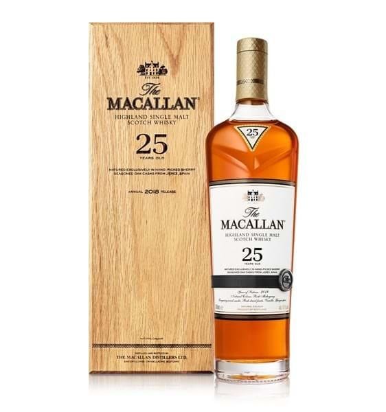 Macallan single malt whisky Sherry Oak 25 Year Old 70cl, UK version