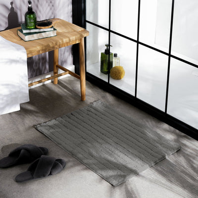 Habitat Hurtigtørkende Lite Dusjunderlag Mørkegrått Baderomsunderlag 70x50cm