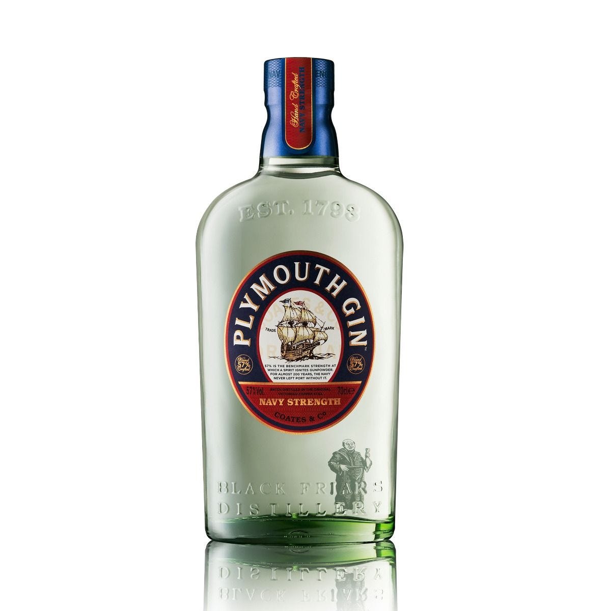 Plymouth Navy Strength gin 70cl bottle - British product