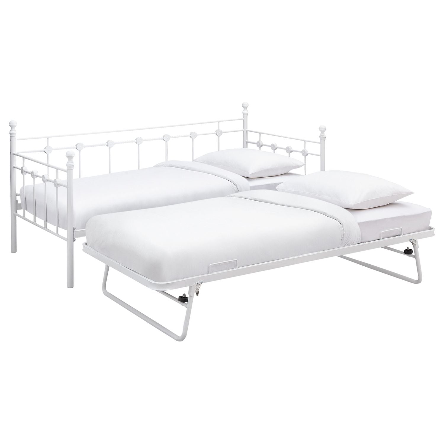 Argos Home Abigail daybed with trundle and two mattresses in white - British product