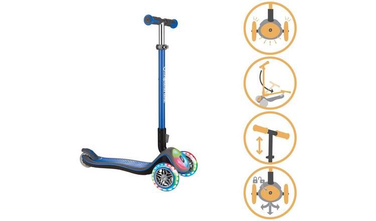 Globber Elite Lights Foldable 3 Wheel Scooter - Blue GOODS Argos