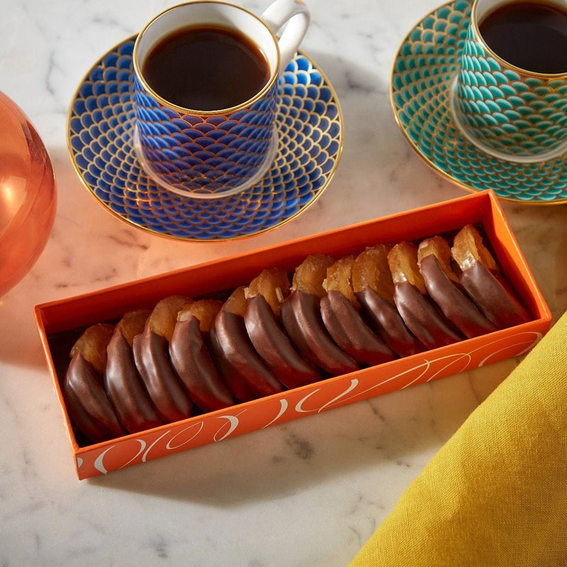 Fortnum's chocolate-dipped lemon slices 140g, imported from the UK