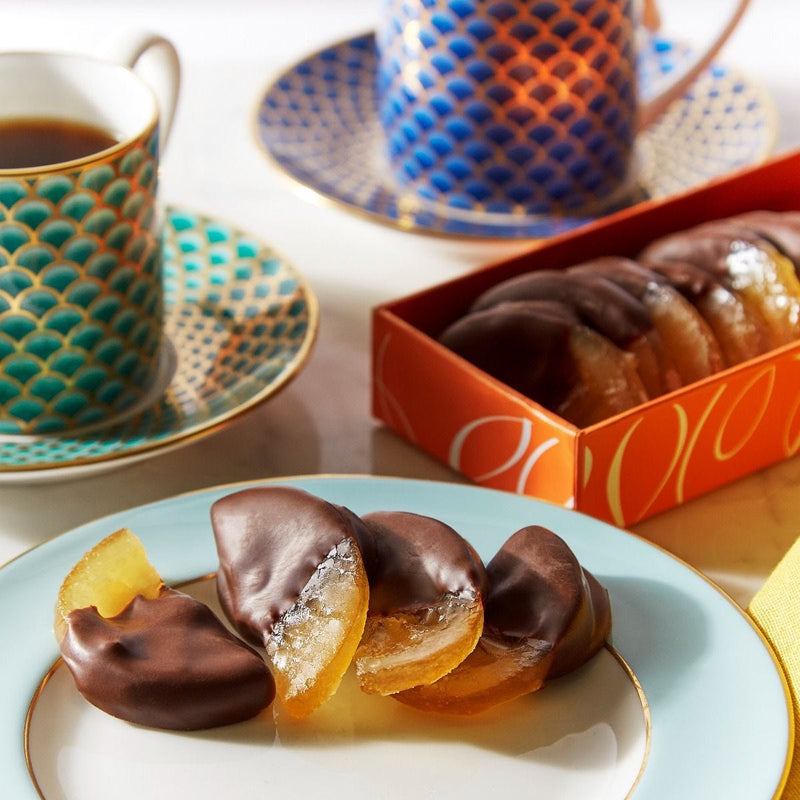 Fortnum's chocolate-dipped lemon slices 140g, imported from the UK