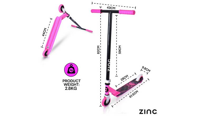 Zinc Detour Stunt Scooter - Pink