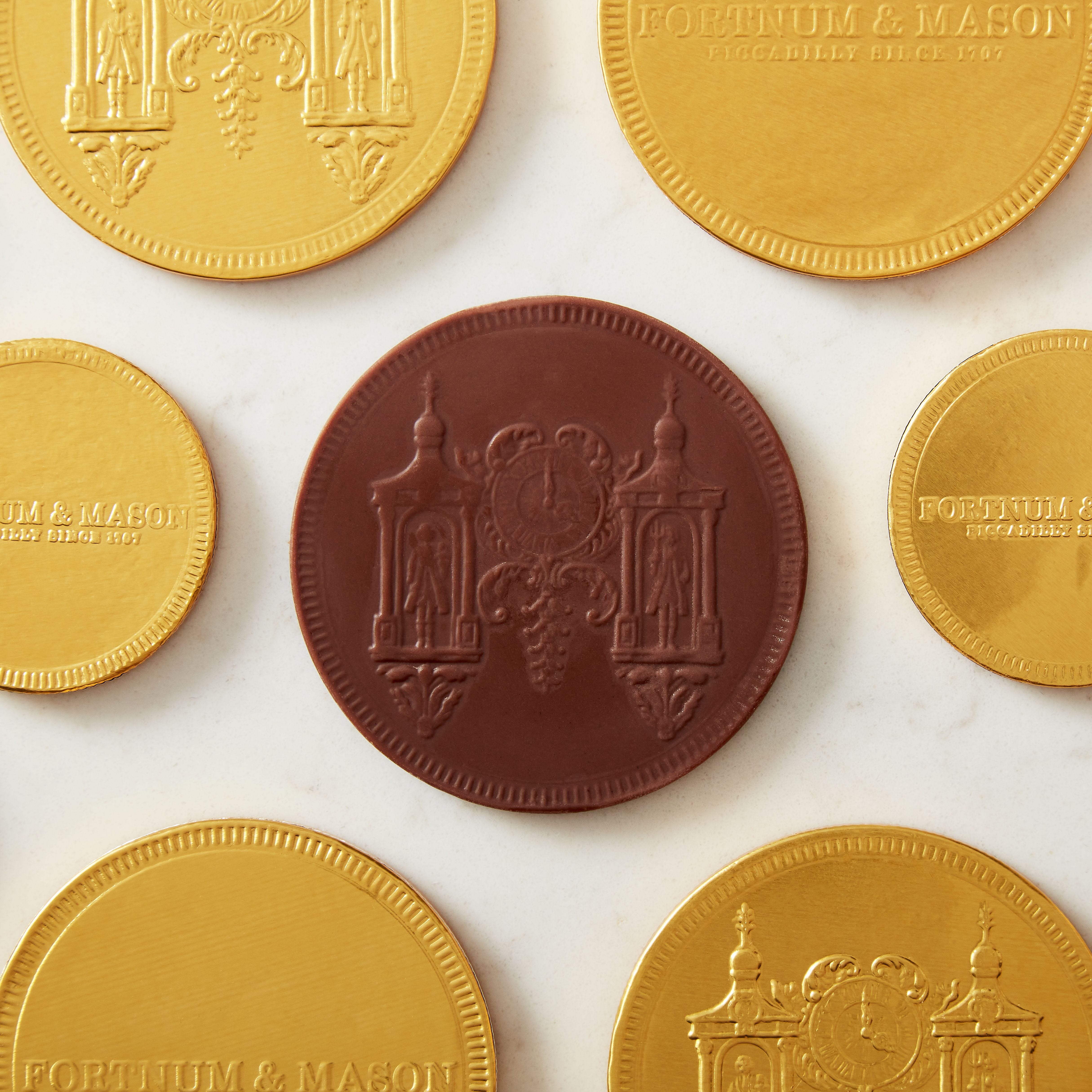 Fortnum & Mason milk chocolate gold coins 100g (British brand)