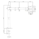 ProperAV swing arm monitor mount black 34 inch - British product