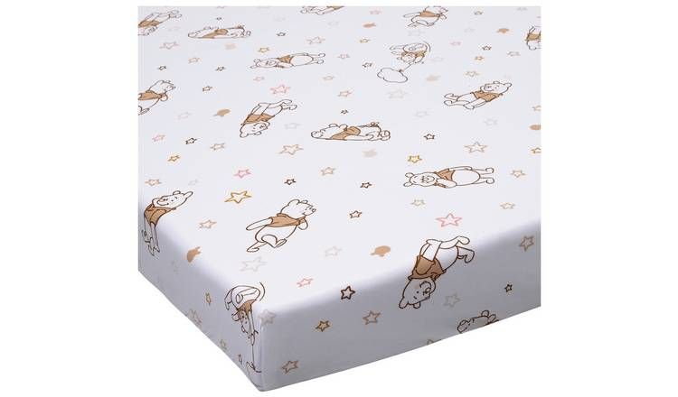 Disney Nursery Cotton Winnie the Pooh Fitted Sheet - Cot