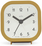 Acctim analogue alarm clock in mustard - British product