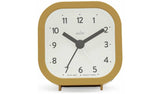 Acctim analogue alarm clock in mustard - British product