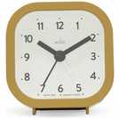 Acctim analogue alarm clock in mustard - British product