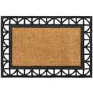 Argos Home Traditional Natural & Black Short Pile Doormat 60x40cm - British product