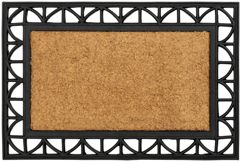 Argos Home Traditional Natural & Black Short Pile Doormat 60x40cm - British product