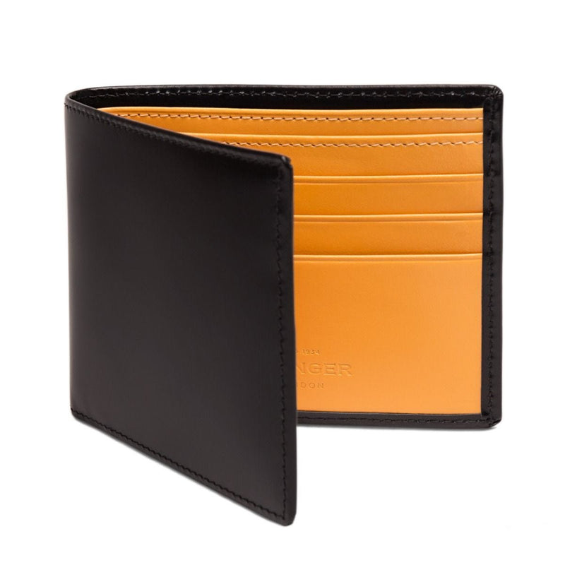Ettinger bridle billfold wallet black and yellow (British brand)