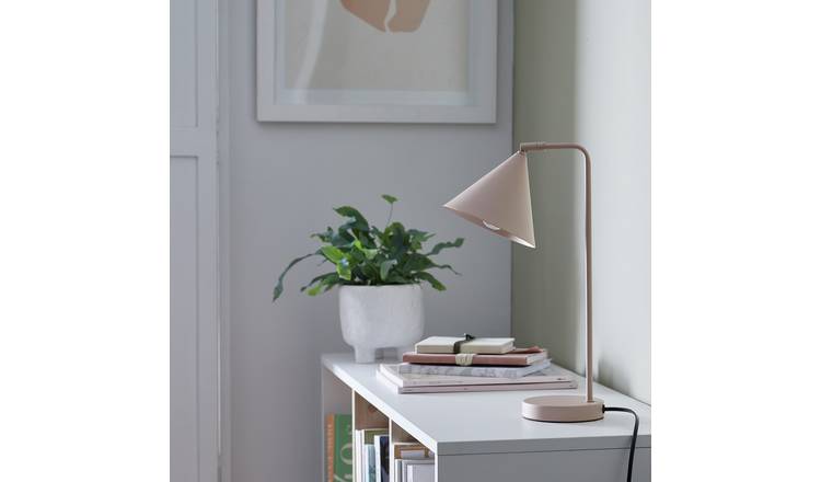 Habitat Cone adjustable table lamp in rose 40cm, UK version
