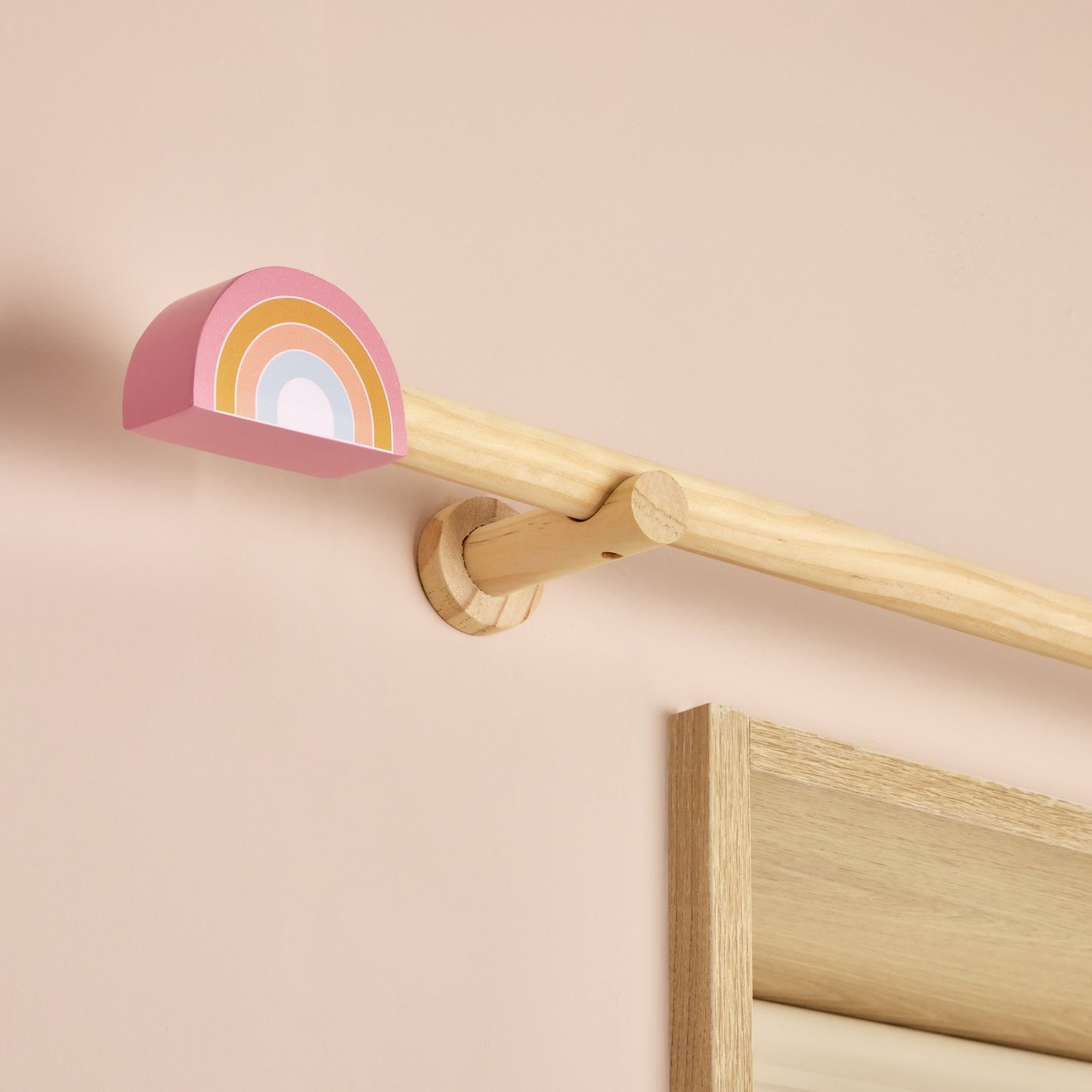 Habitat Kids wooden rainbow curtain pole 120cm, UK version