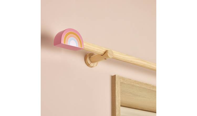 Habitat Kids wooden rainbow curtain pole 120cm, UK version