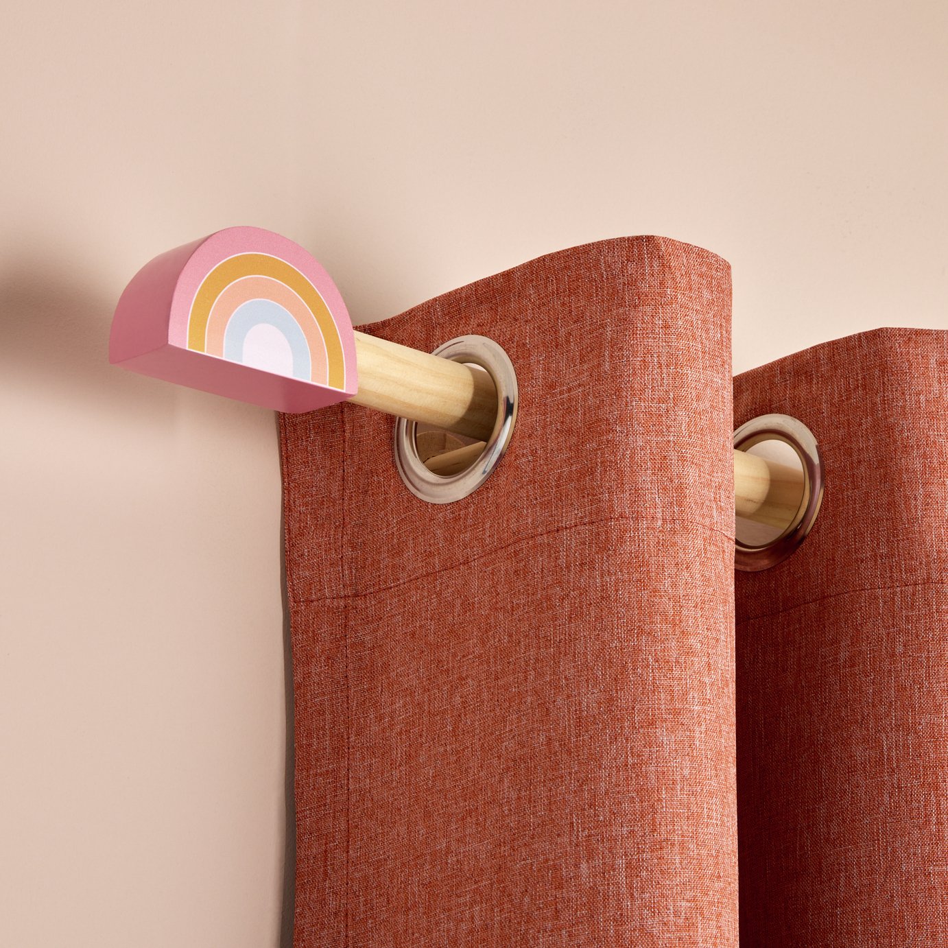 Habitat Kids wooden rainbow curtain pole 120cm, UK version