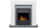 Adam Dakota electric fire suite white and grey, imported from the UK