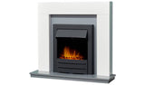 Adam Dakota electric fire suite white and grey, imported from the UK